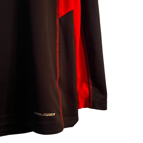 Majestic New England Patriots 1/4 Zip Sport Shirt M Long Sleeve Red White Blue - Picture 3 of 10